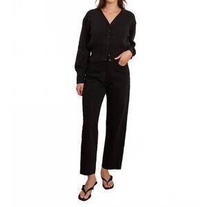 NEW LOUP amelia barrel trousers in black